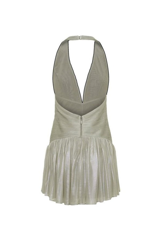 Lucille Halter Pleated Mini Dress — packshot