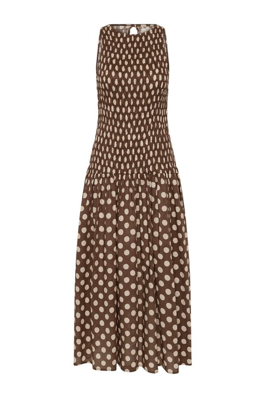 Luisa Midi Dress Cioccolato Dot — packshot