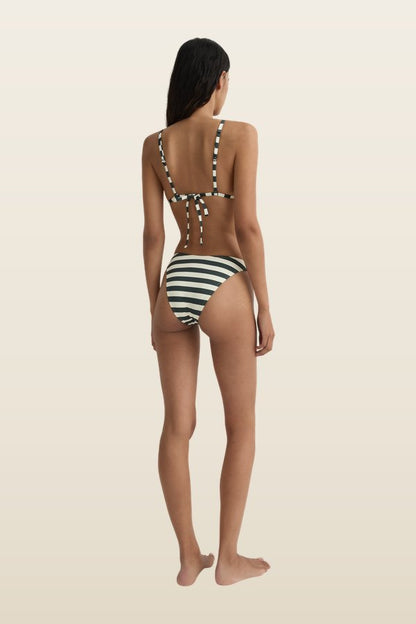 Lulu Bikini Top - Forest Stripe (Embodee™) — model back