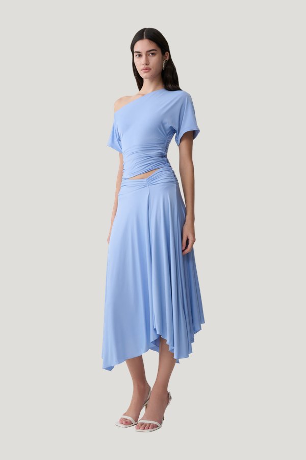 Luu Slinky Midi Skirt — model side