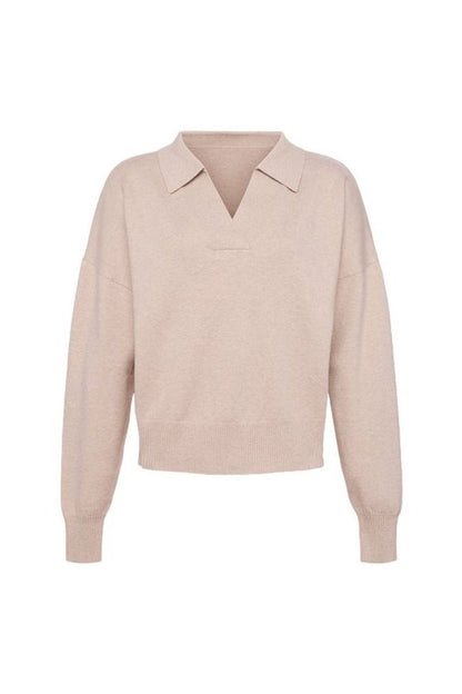 Luxe Knit Polo Sweater | Doe — packshot