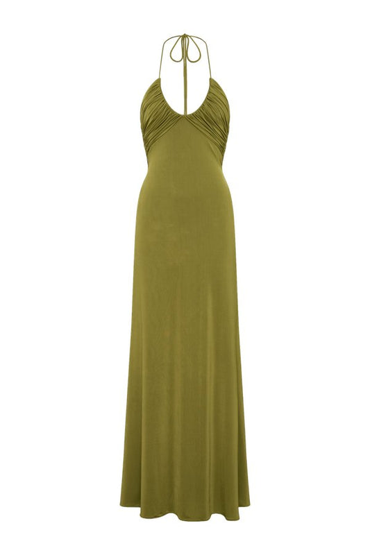 Maely Gathered Slinky Maxi Dress — packshot