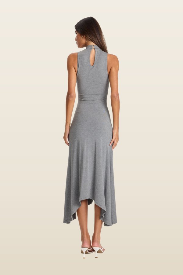 Maeve Midi Dress Grey Marle — model back