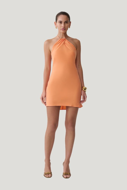 Maggie Cupro Halter Mini Dress — carry 2