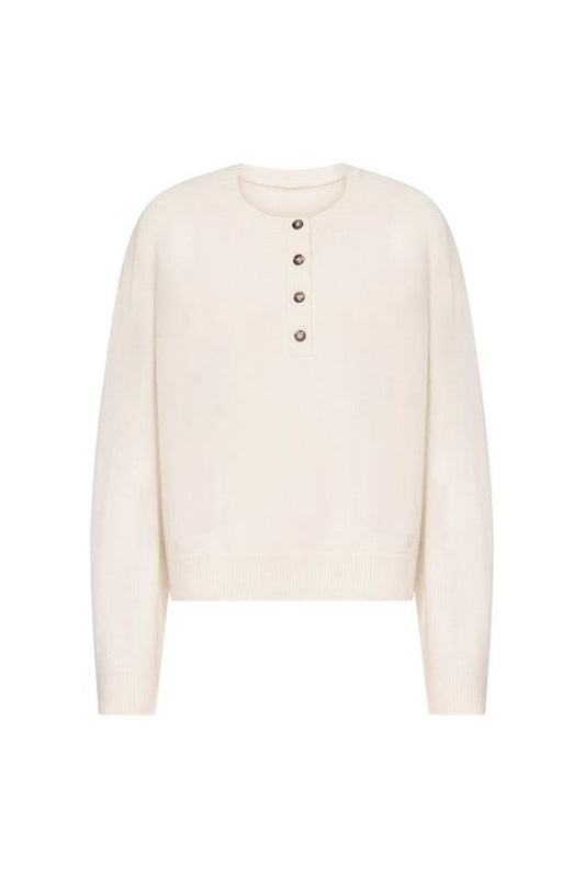 MALO Oversized henley sweater — packshot