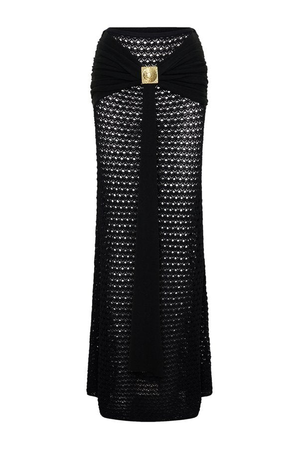 Mania Crochet Maxi Skirt With Hardware — packshot