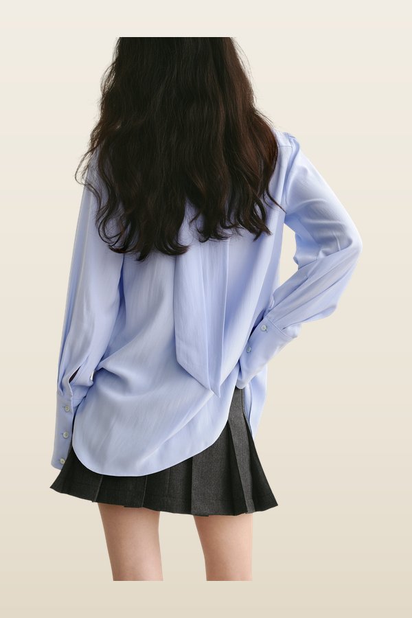 Marea Silk Top — model back