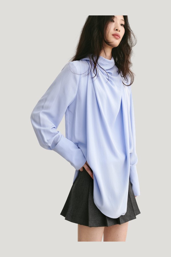 Marea Silk Top — model side