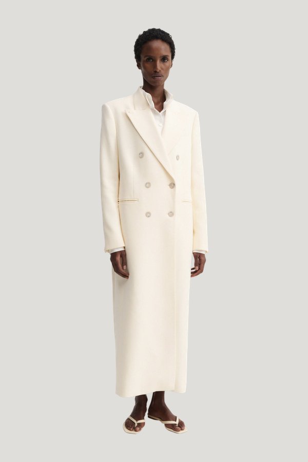 Margot Long Tailored Blazer, vanilla — carry 2