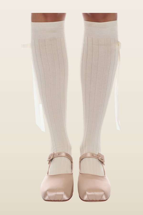 Mary Jane Pointe In Ballet Satin — model back