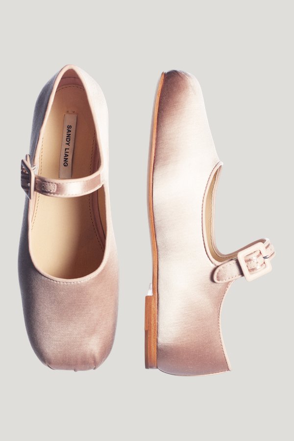 Mary Jane Pointe In Ballet Satin — model front