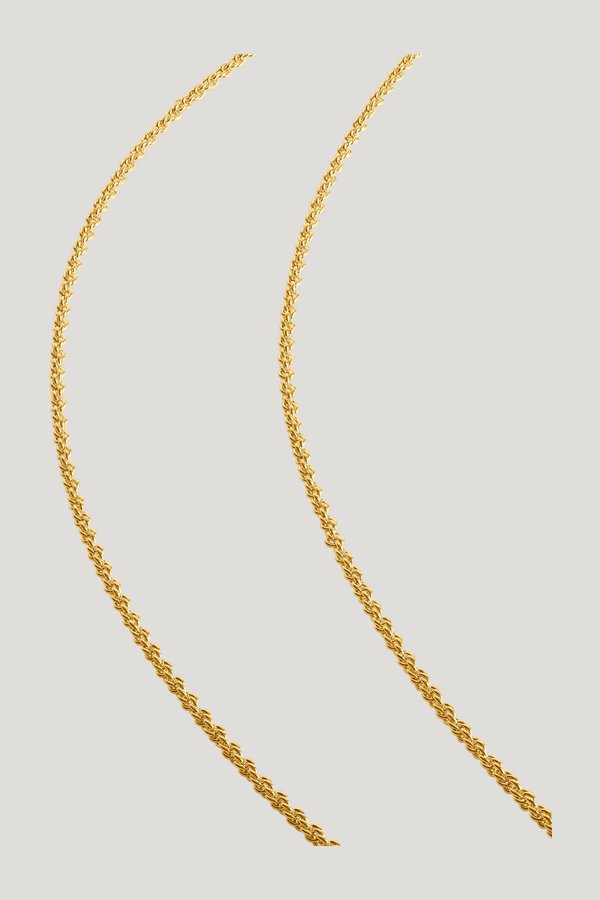 Medium onyx drop necklace black/gold — model side