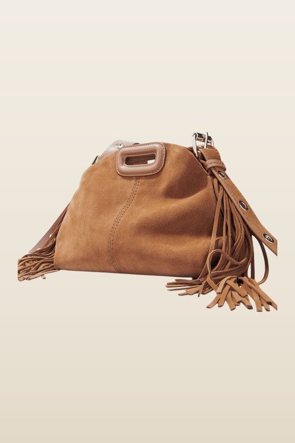 Miss M mini suede bag — model back