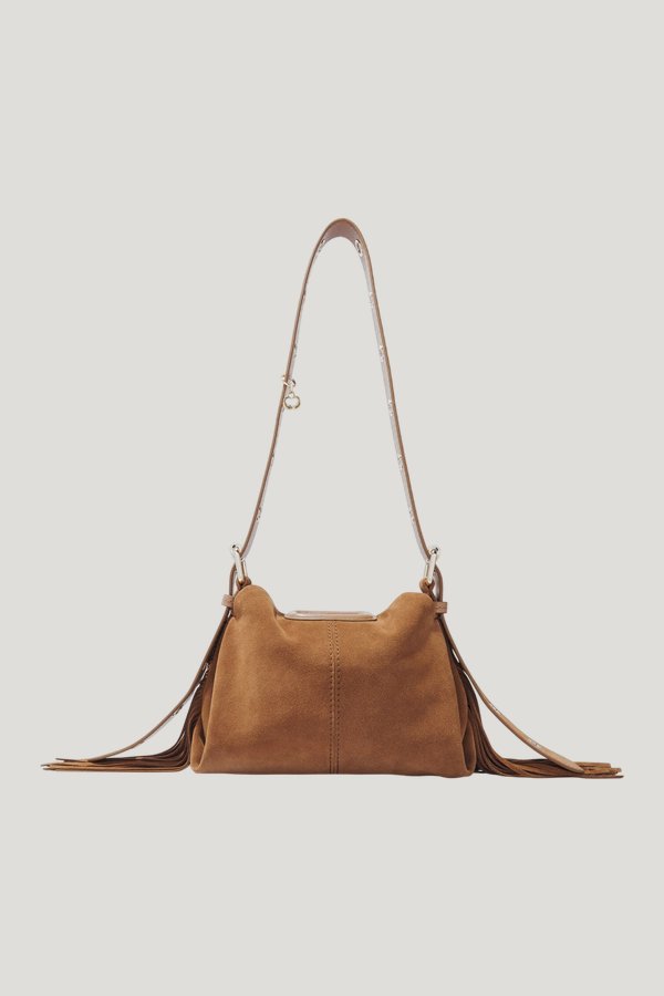 Miss M mini suede bag — model side