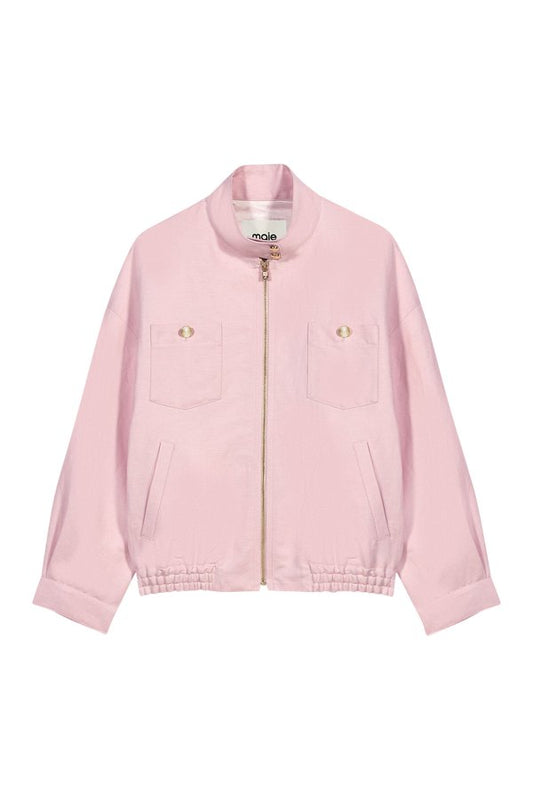 Linen blend bomber jacket — packshot