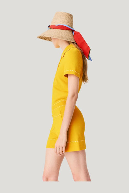 Knit playsuit with polo collar — carry 3