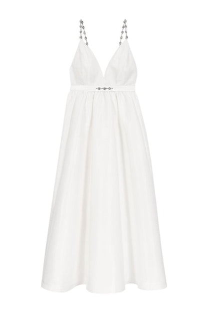 Jewelled taffeta maxi dress — packshot