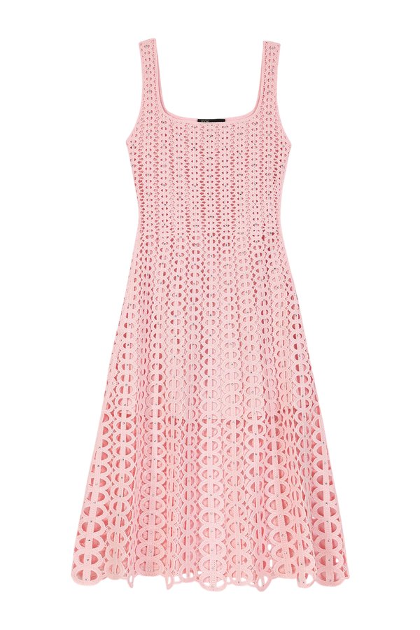 Rhinestone crochet midi dress — packshot
