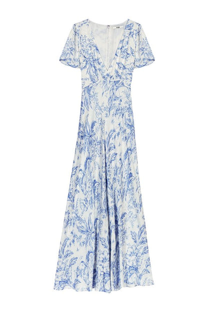 Flowing patterned maxi dress — packshot