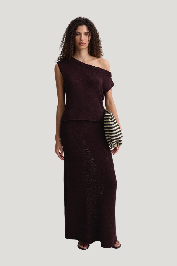 Micah Skirt Prune — model front
