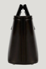 Micro Riviera In Black Leather — model side