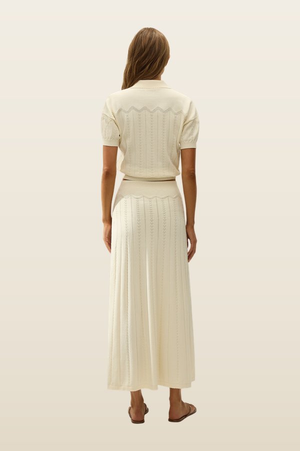 Mieralla Maxi Skirt Maja Pointelle — model back