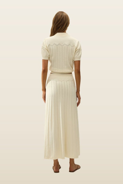 Mieralla Maxi Skirt Maja Pointelle — model back