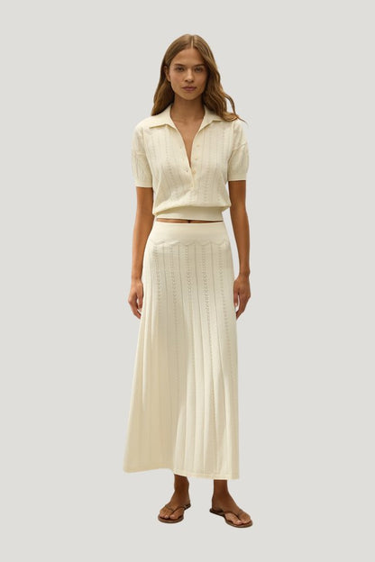 Mieralla Maxi Skirt Maja Pointelle — model front