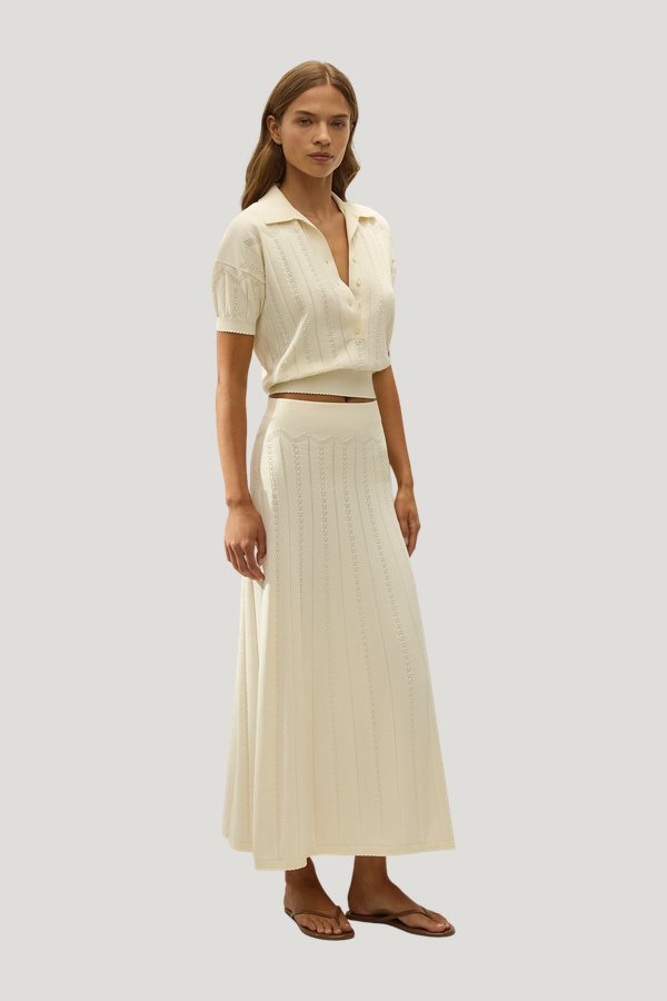 Mieralla Maxi Skirt Maja Pointelle — model side