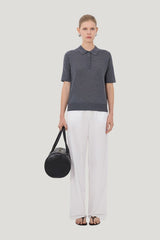 MIGO Fluid cashmere polo shirt — model front