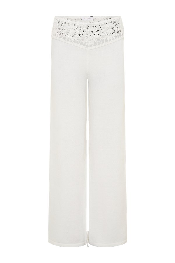 Miley Crochet Waistband Straight Leg Pant — packshot