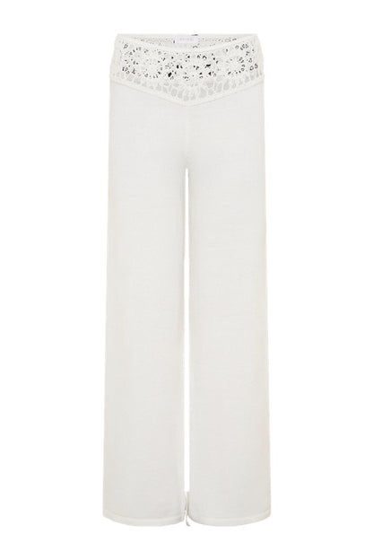 Miley Crochet Waistband Straight Leg Pant — packshot