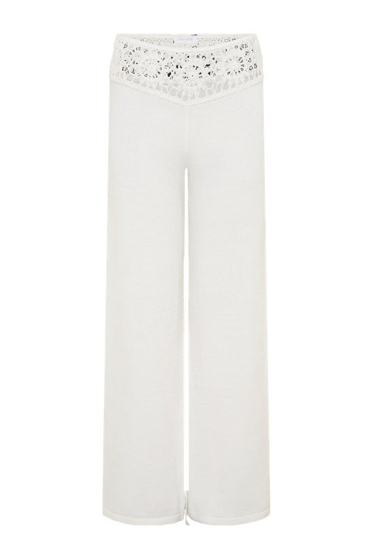 Miley Crochet Waistband Straight Leg Pant — packshot