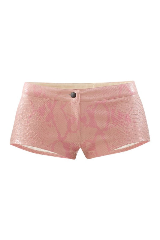 Mini Mini shorts in Pink Python — packshot