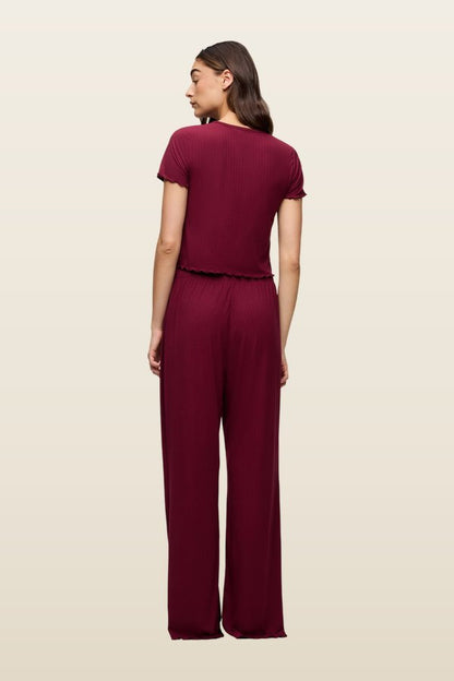Mini Rib Pajama Set | Ruby — carry 3