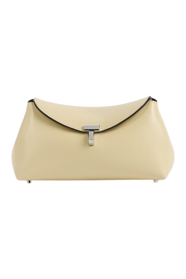 Mini T-lock leather clutch — packshot