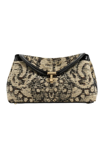 Mini T-lock paisley clutch rye/black — packshot