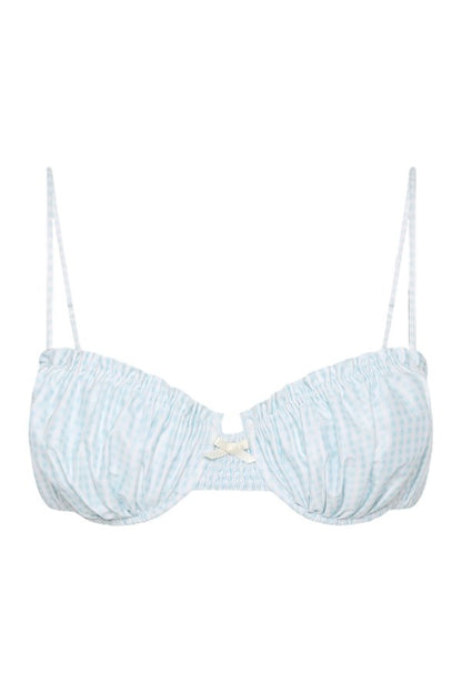 Moana Bikini Top Gingham Sky — packshot