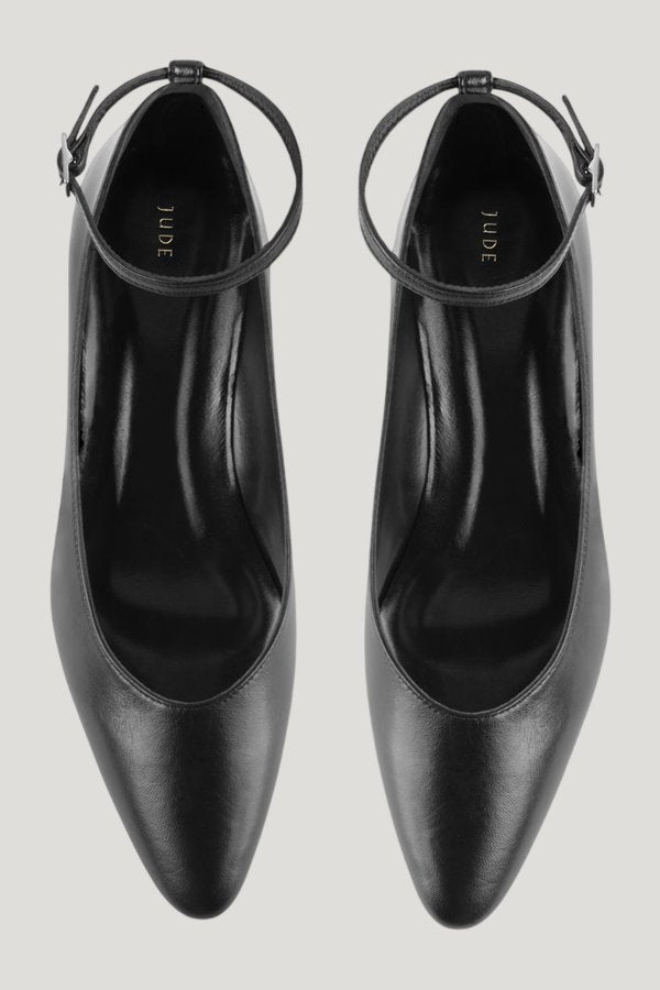 Mode Ballerina in Black Leather — extra
