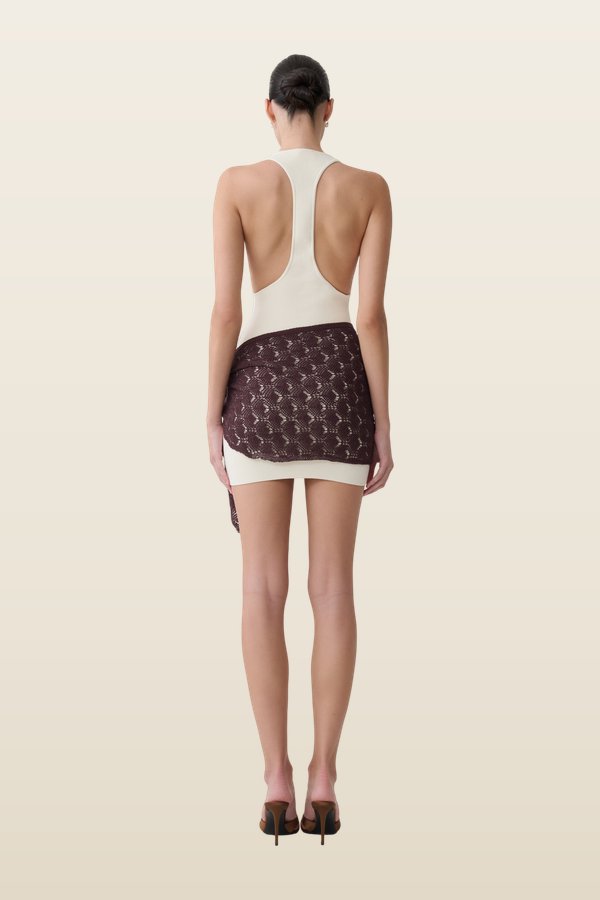 Mollie Mini Dress With Crochet Overlay — carry 4