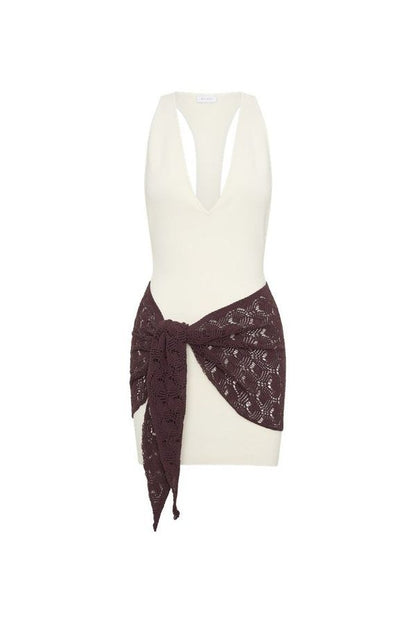 Mollie Mini Dress With Crochet Overlay — packshot