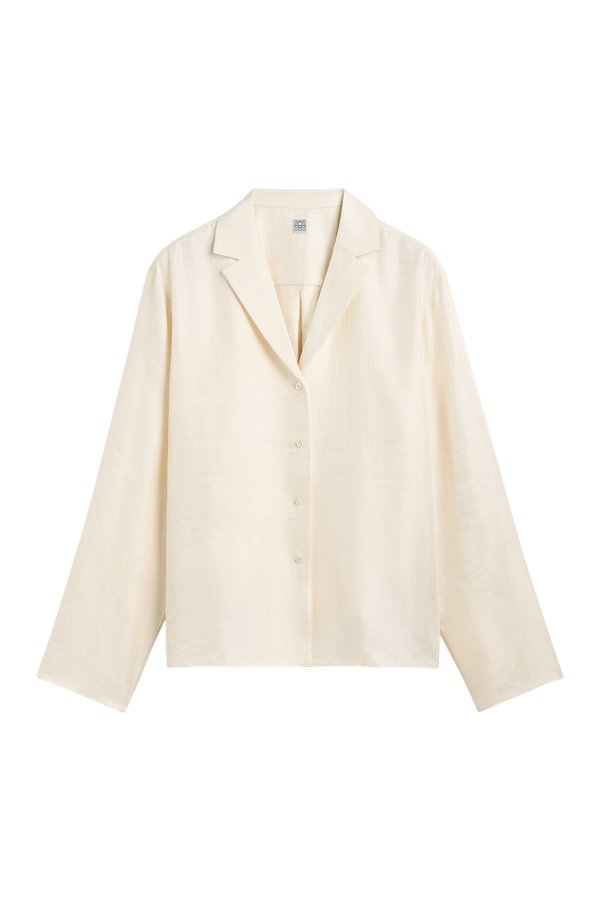 Monogram silk pj top — packshot