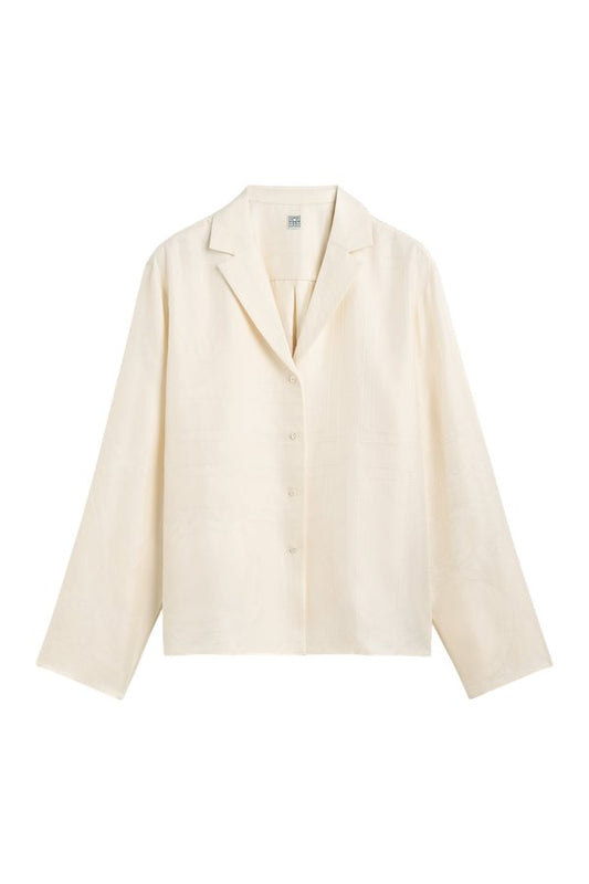 Monogram silk pj top — packshot