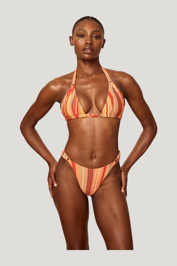 Morocco Top - Sardinia Stripe — model front