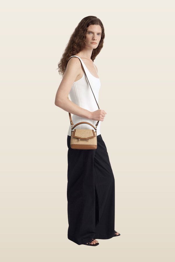 Mosaic Nano - Tan/Natural Raffia — model back