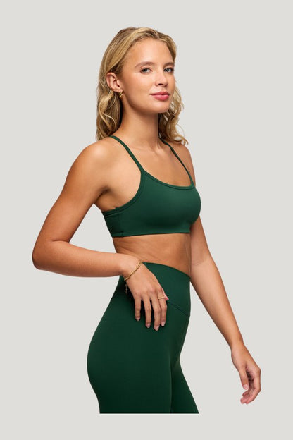 Motion Racer Sports Bra | Hunter — model side