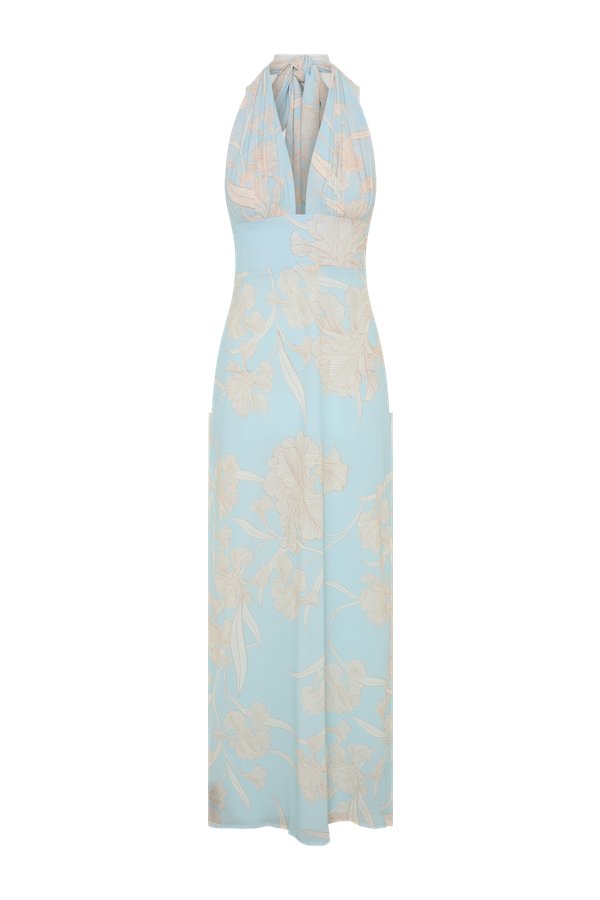 Nadine Halter Scarf Chiffon Maxi Dress — packshot