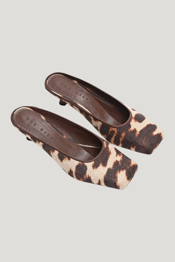 Natasha Square Toe Heel Animal — model side