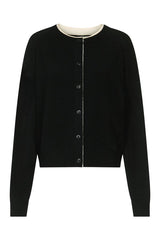 NICOLA Bicolor cashmere cardigan — packshot