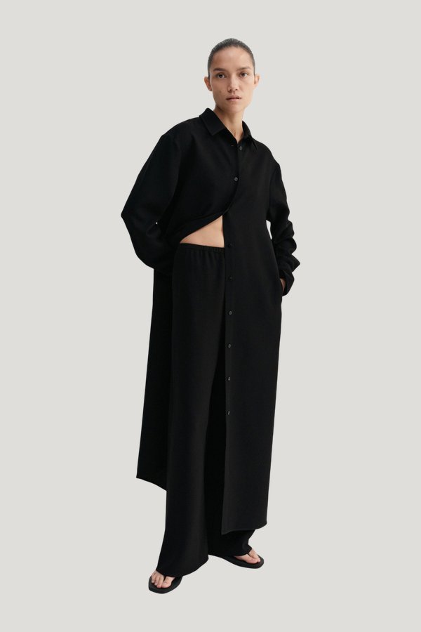 Nile Crepe Shirt Dress — carry 2